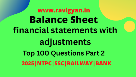 financial statement with adjustment by ravigyan